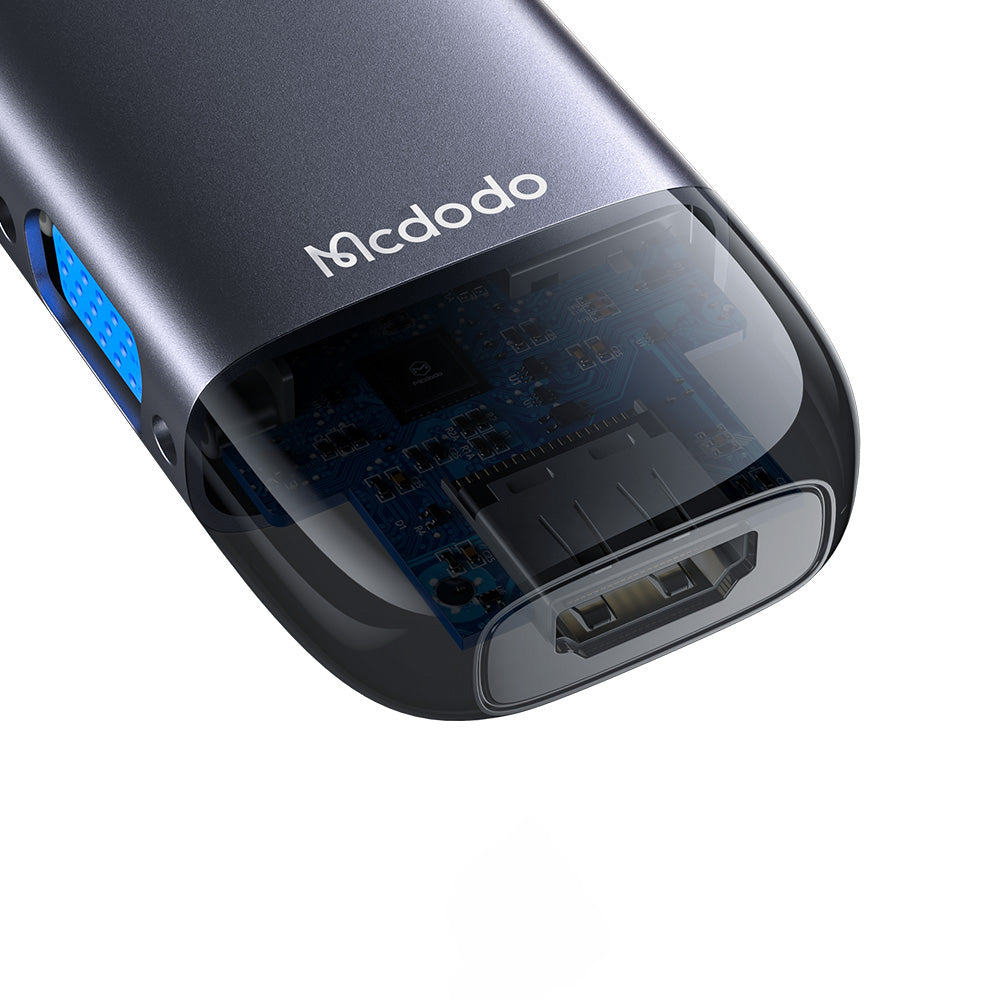 Hub USB-C McDodo HU-7420, 10in1, Grigio