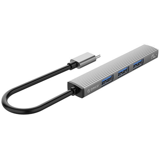 Hub USB-C Orico AH-A13, 1 x USB-A 3.0 - 3 x USB-A, Grigio