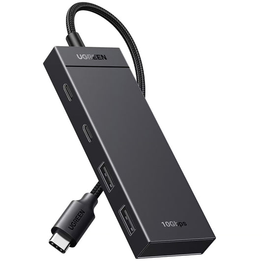 Hub USB-C UGREEN CM416, 2 x USB-A 3.1 - 2 x USB-C, 0,25m, Nero