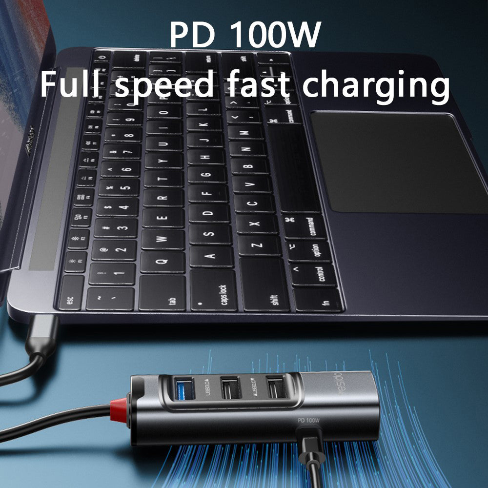 Hub USB-C Yesido HB23, 5in1, Grigio