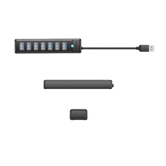 Hub USB Orico PW7U-U3, 7 x USB-A 3.0 - 1 x USB-C, Nero