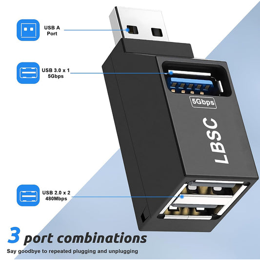 Hub USB Techsuit H11 EchoLink, 3in1, Nero