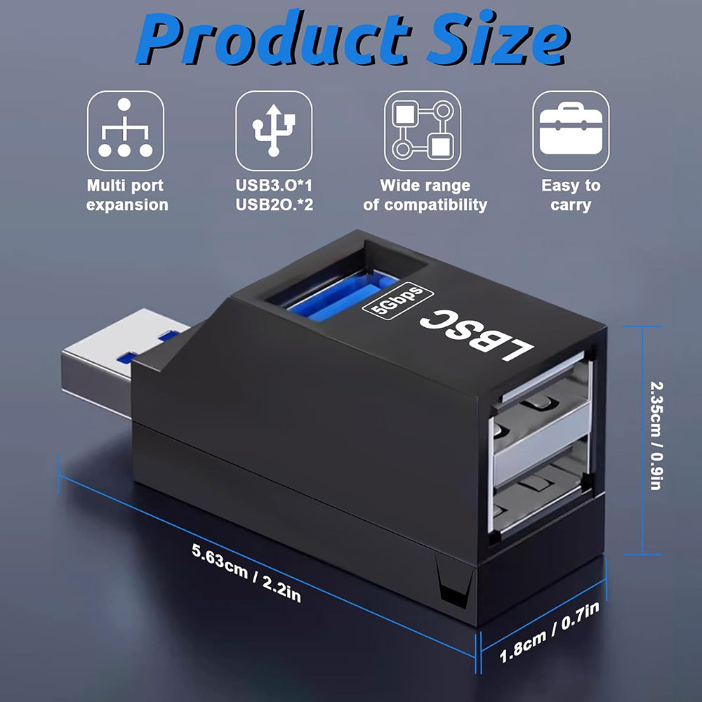 Hub USB Techsuit H11 EchoLink, 3in1, Nero