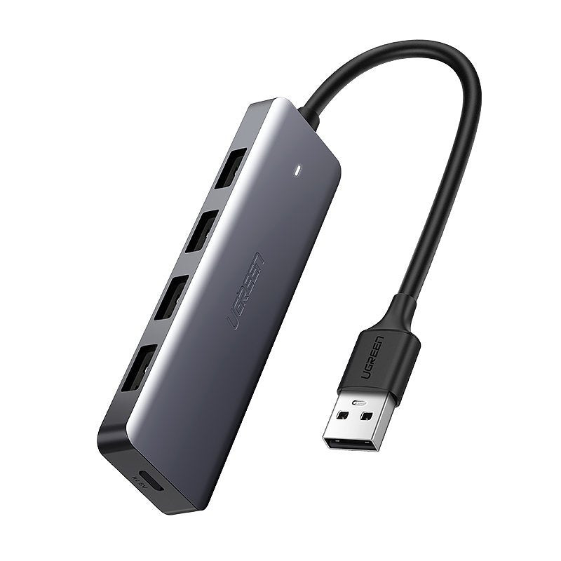 Hub USB UGREEN CM219, 4 x USB-A 3.0 - 1 x USB-C, Grigio
