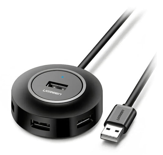 Hub USB UGREEN CR106, 4 x USB-A, 1m, Nero