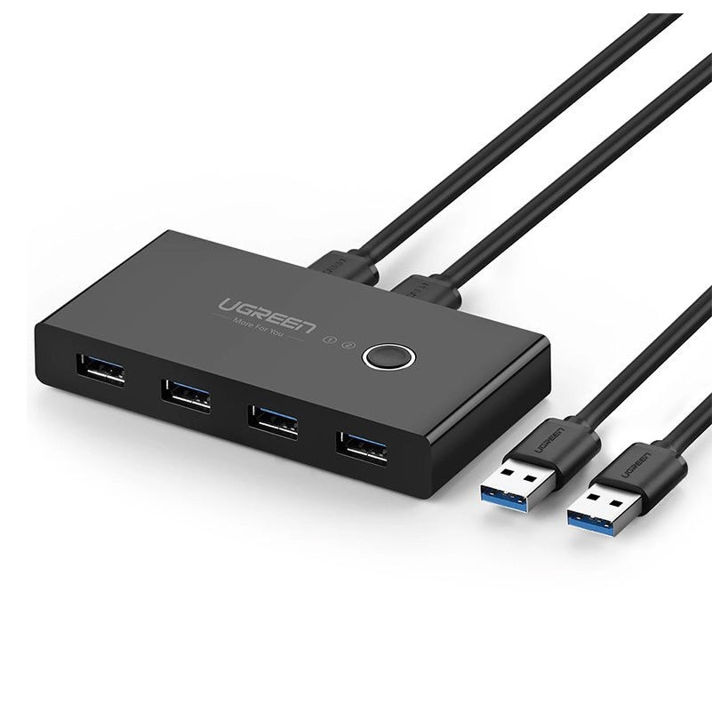 Switch USB UGREEN US216 (30768) Two Sharing Box, 4 x USB-A 3.0, Nero