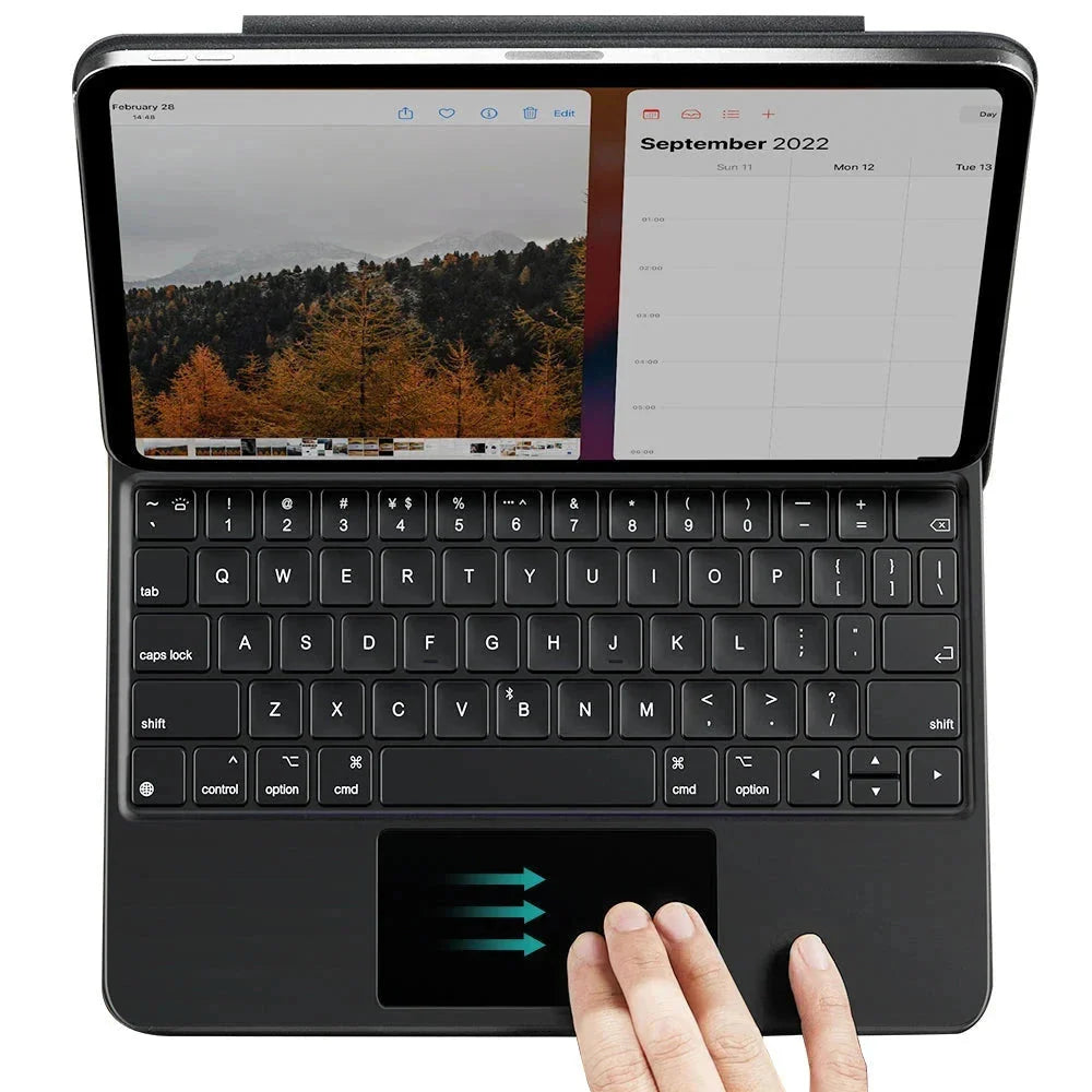 Custodia con Tastiera per Apple iPad (2025) / (2022), ESR, Rebound New, Nera