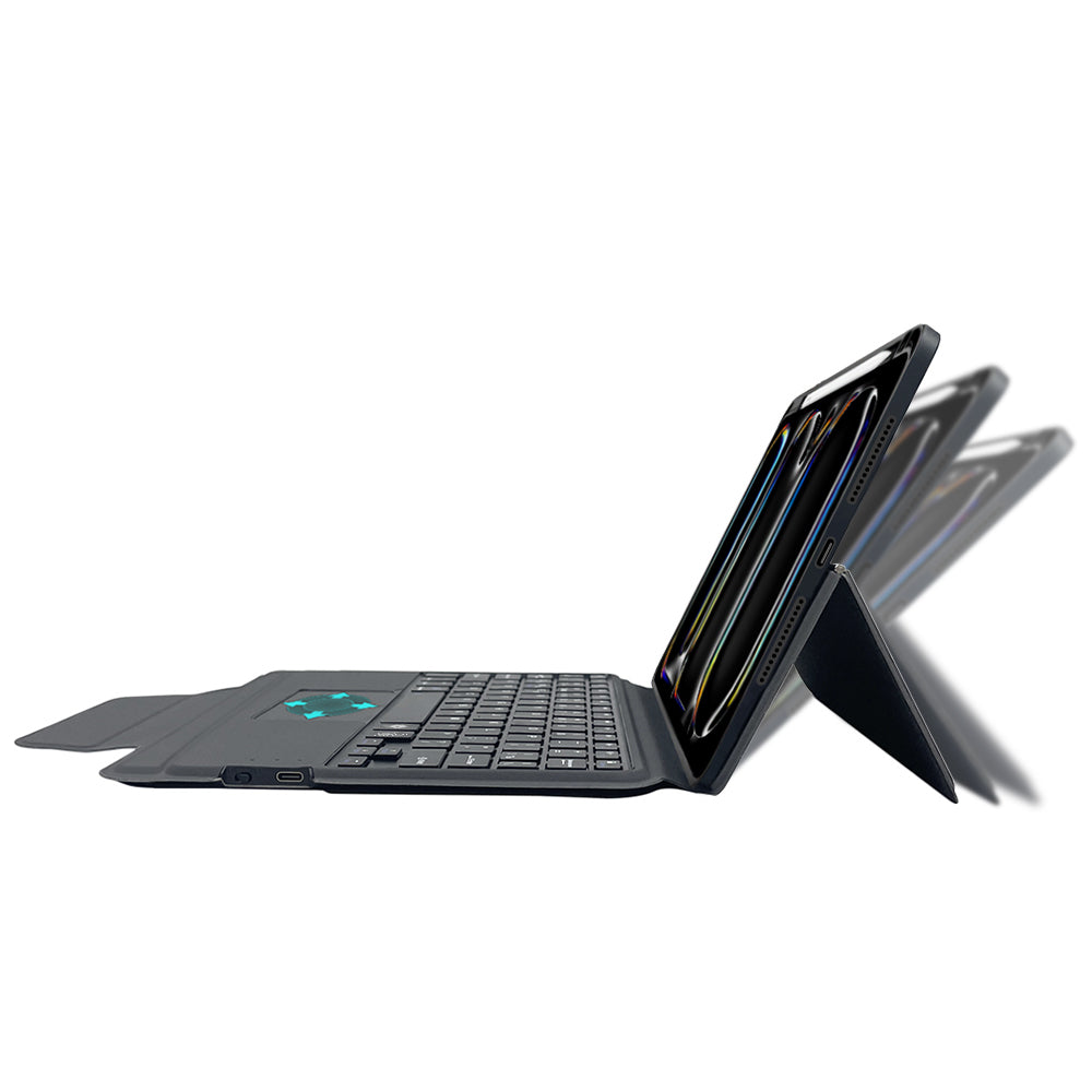 Custodia con Tastiera per Apple iPad Pro 11 (2024), Techsuit, KeyTab Pro, Nera
