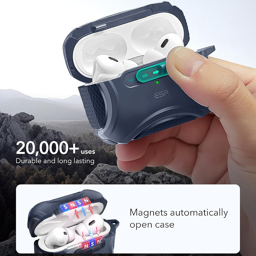 Custodia ESR Cyber per Apple AirPods Pro Series, Blu