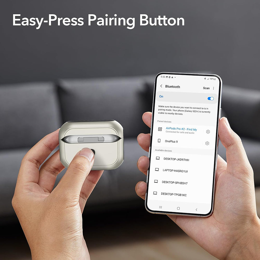 ESR Orbit Hybrid Case for Apple AirPods Pro Series, Gray