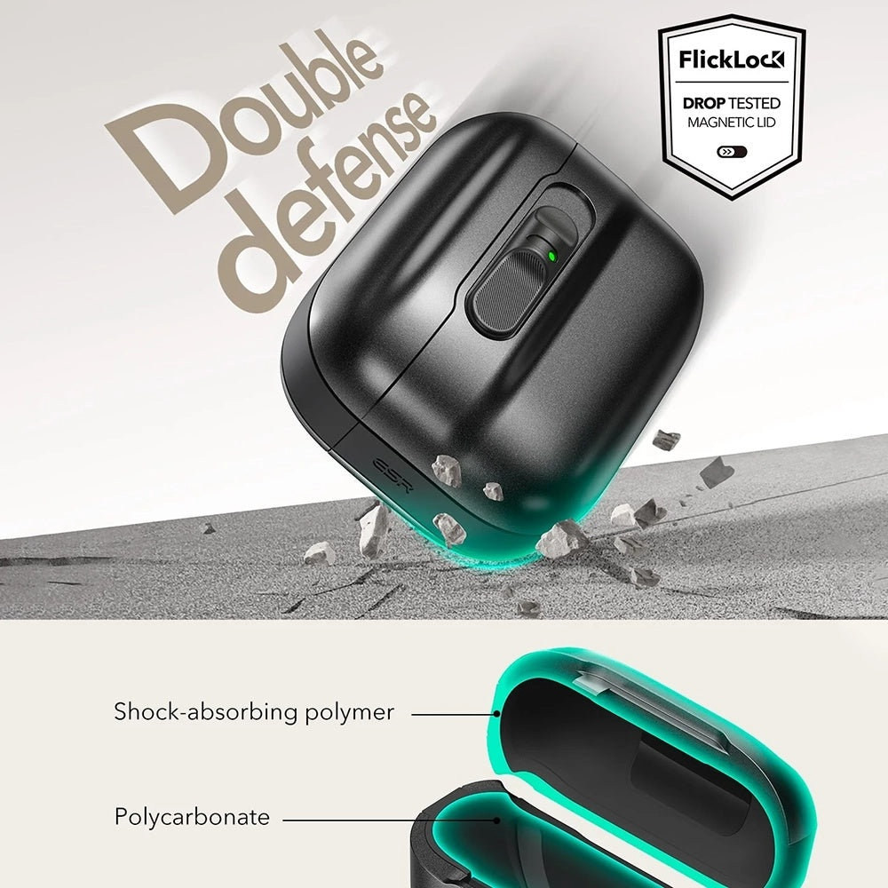 Custodia ESR Pulse Magnetic FlickLock per Apple AirPods Pro 3, Grigio