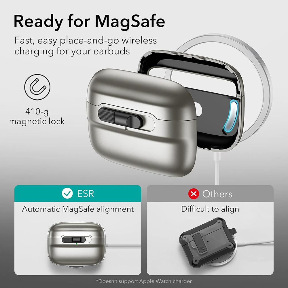 Custodia ESR Pulse per Apple AirPods Pro Series, Grigio