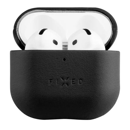 Custodia Fixed PodsLeather per Apple AirPods 4, Nera