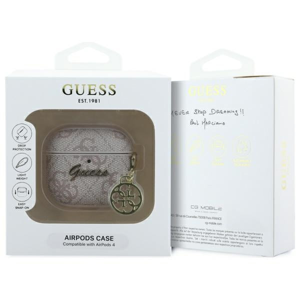 Custodia Guess 4G Charm per Apple AirPods 4, Rosa