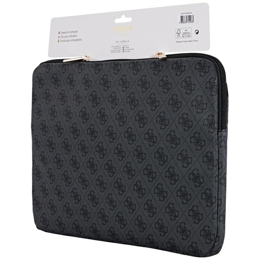 Custodia Guess 4G Triangle Logo per Laptop 14 pollici, Nera