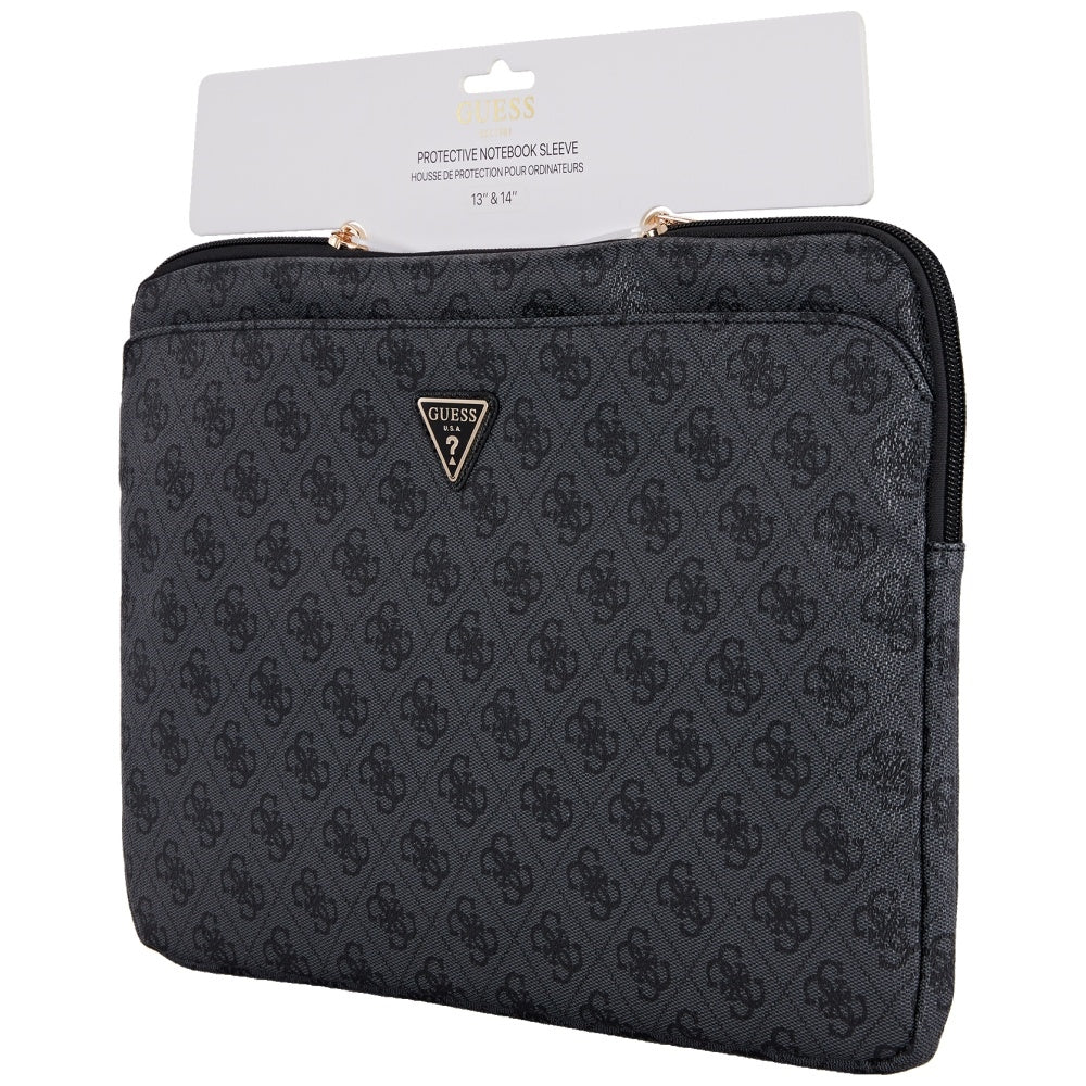Custodia Guess 4G Triangle Logo per Laptop 14 pollici, Nera