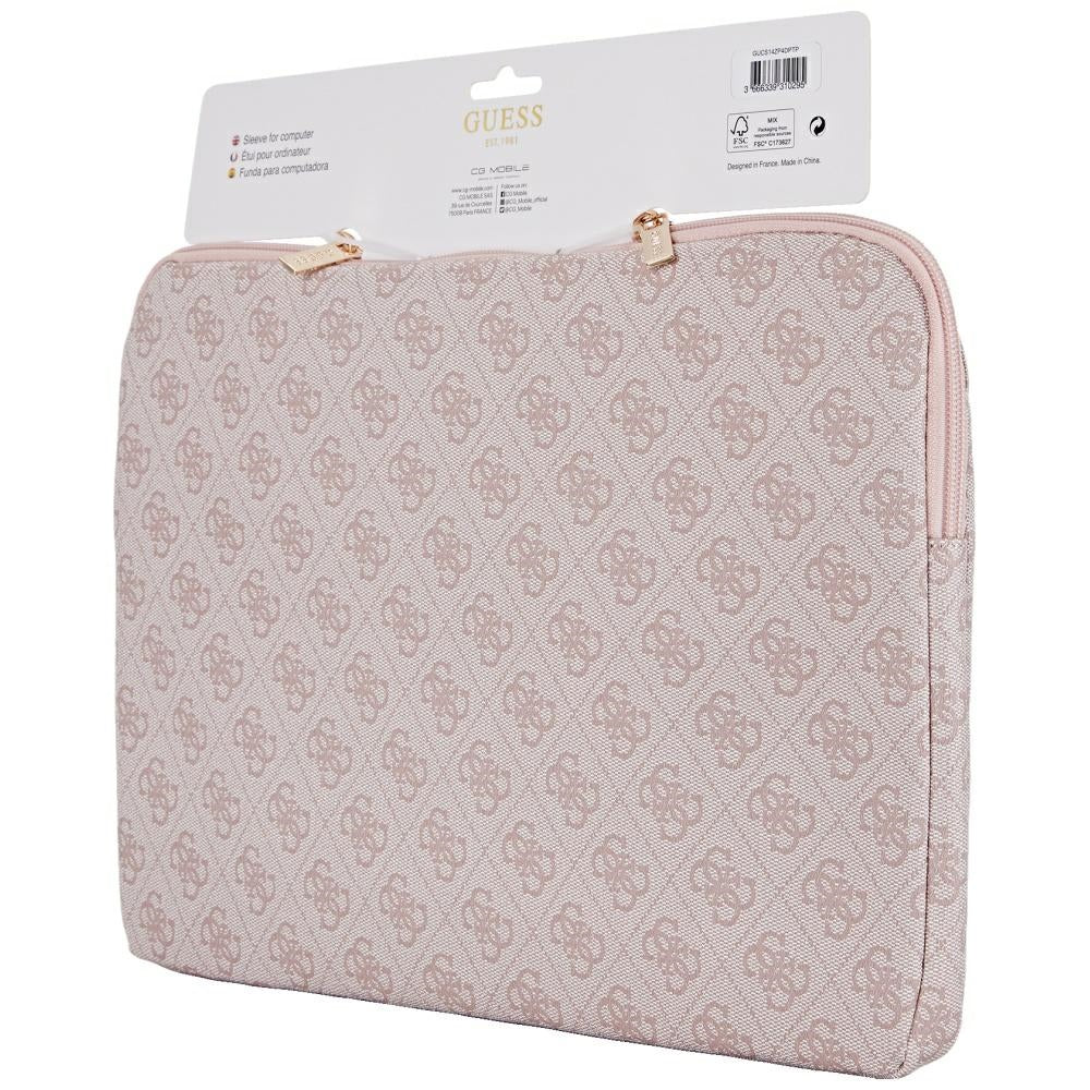 Custodia Guess 4G Triangle Logo per Laptop 14 pollici, Rosa