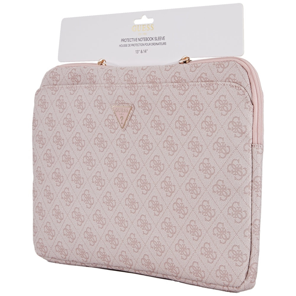 Custodia Guess 4G Triangle Logo per Laptop 14 pollici, Rosa