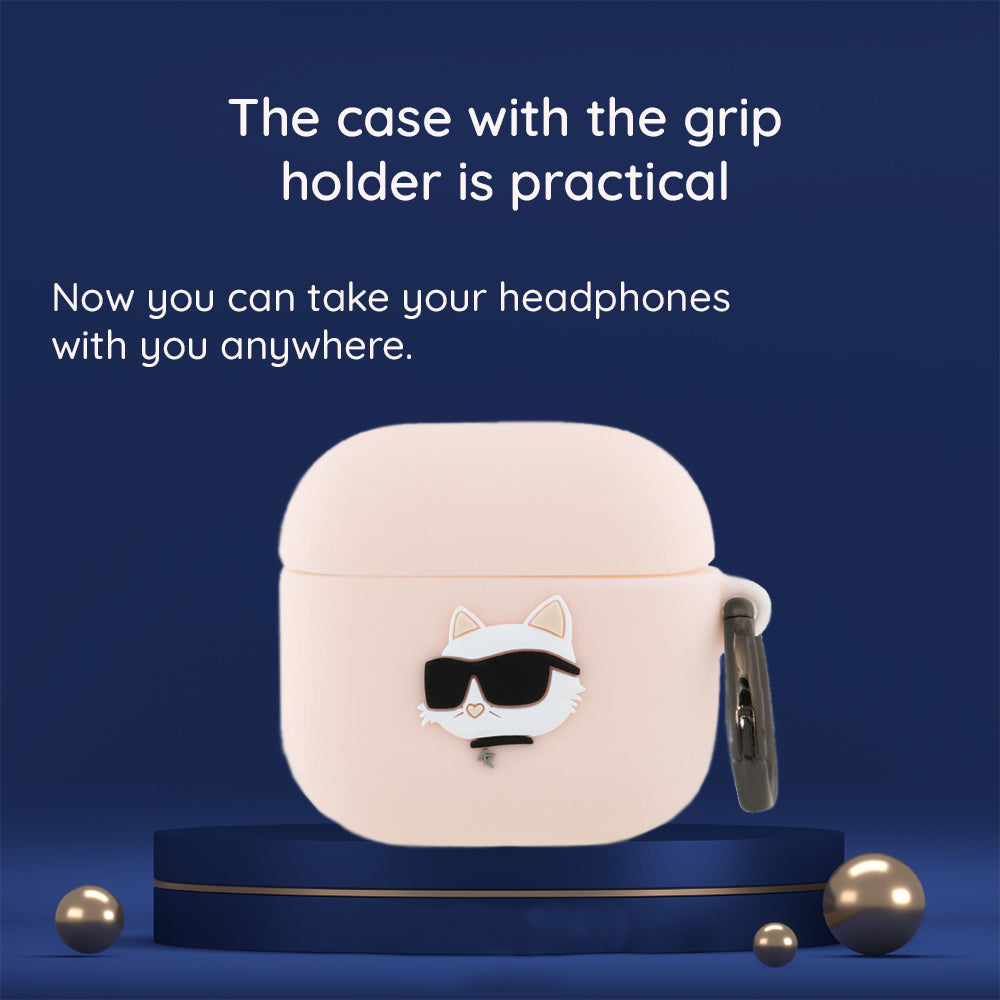 Custodia Karl Lagerfeld 3D Karl's Head per Apple AirPods 4, Nera