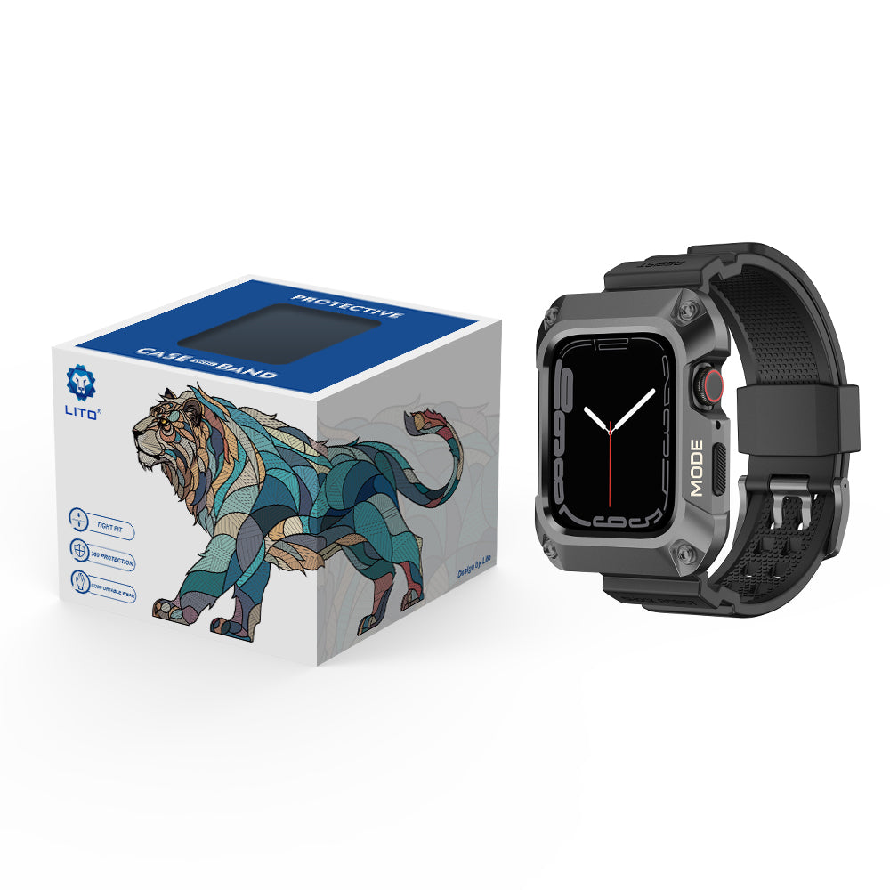 Cinturino Lito RuggedArmor per Apple Watch Serie 44mm, Grigio