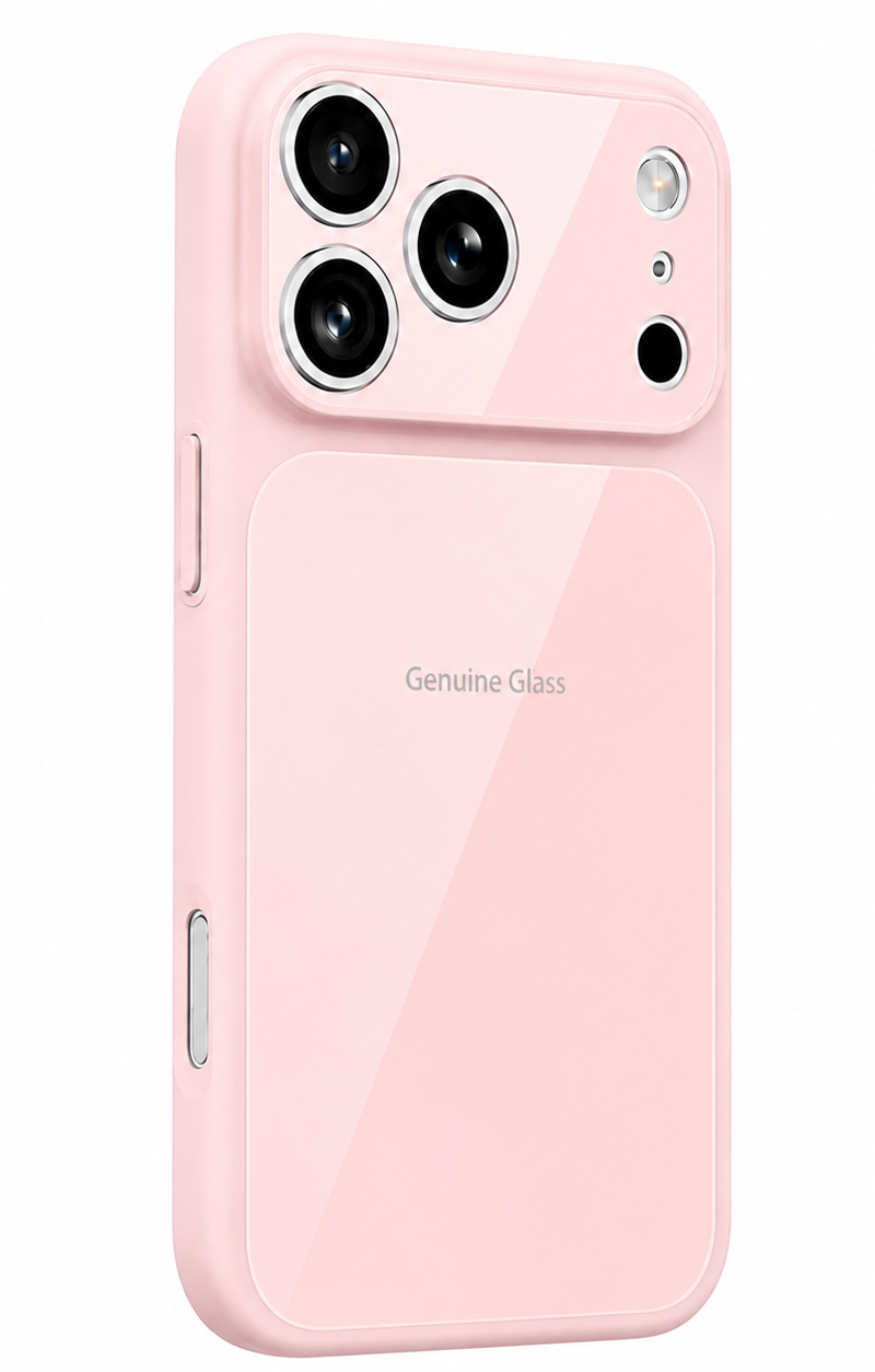 Custodia MagSafe per Apple iPhone 16, OEM, Vetro Autentico, Rosa