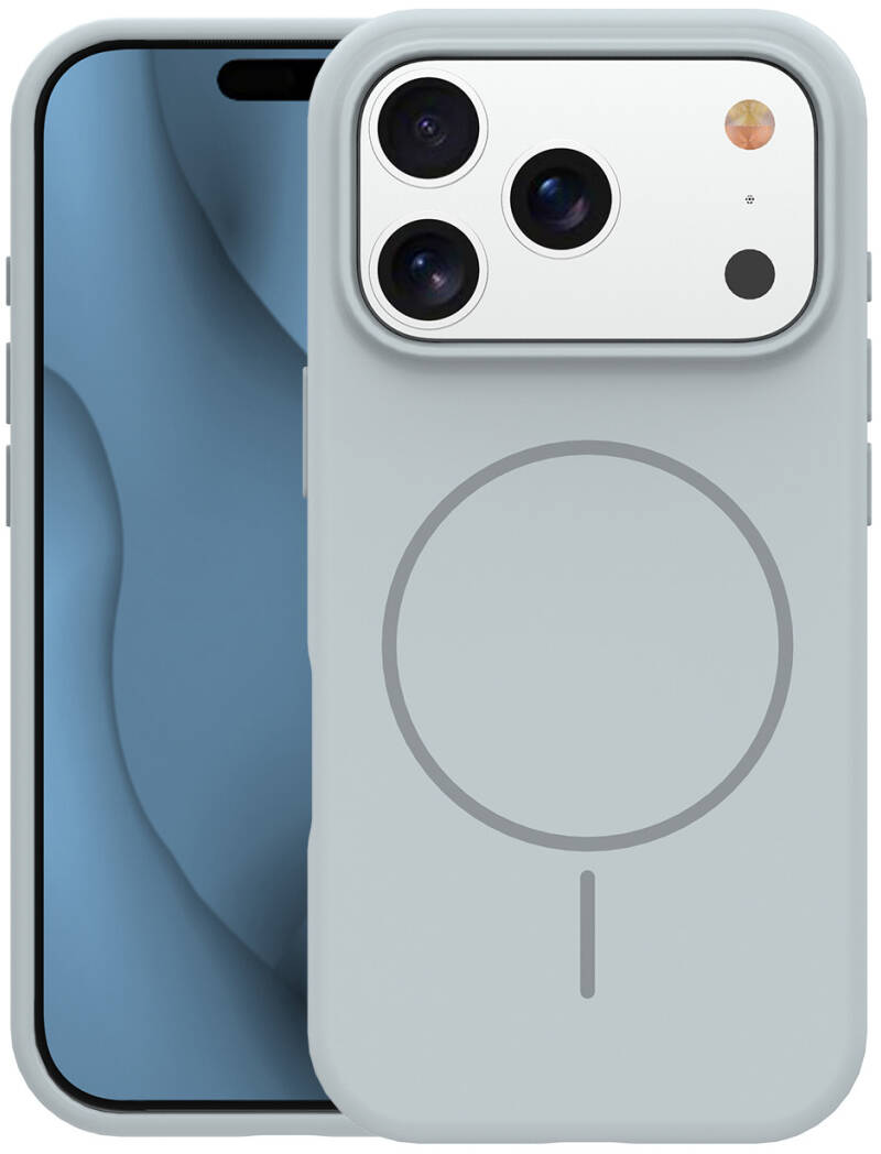 Custodia MagSafe per Apple iPhone 18 Pro Max / 17 Pro Max, OEM, Silicone Sottile, Grigio