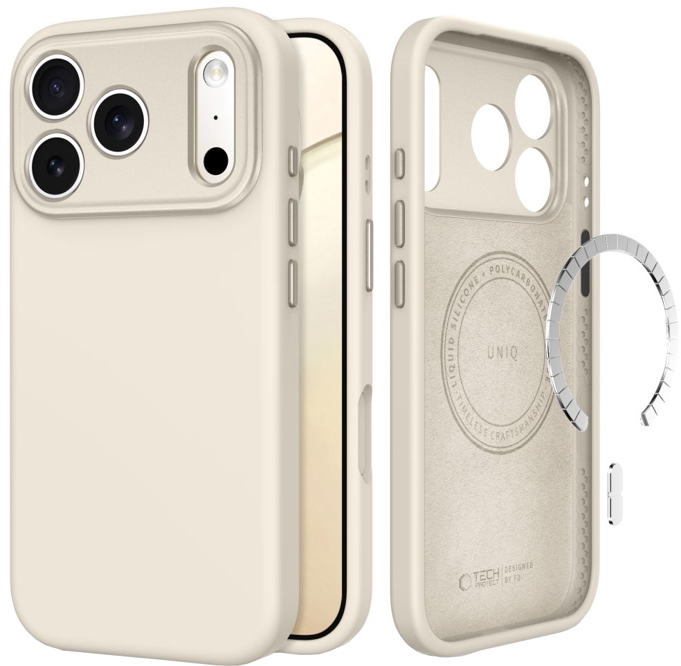 Custodia MagSafe per Apple iPhone 18 Pro / 17 Pro, Tech-Protect, Uniq CC, Beige