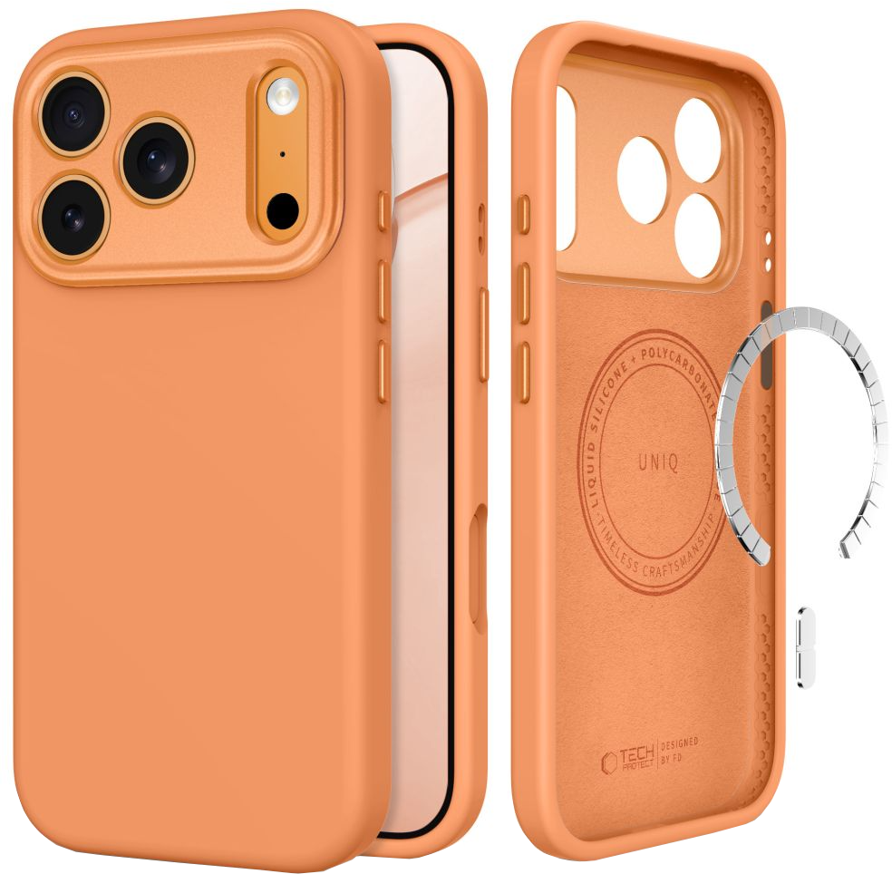 Custodia MagSafe per Apple iPhone 18 Pro / 17 Pro, Tech-Protect, Uniq CC, Arancione