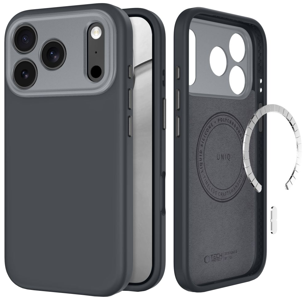 Custodia MagSafe per Apple iPhone 18 Pro Max / 17 Pro Max, Tech-Protect, Uniq CC, Grigio
