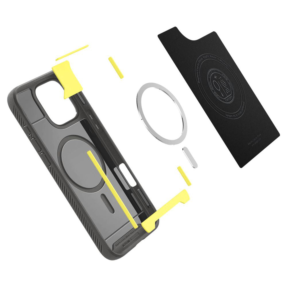 Custodia MagSafe per Apple iPhone 16 Pro Max, Spigen, Rugged Armor, Grigio ACS07987