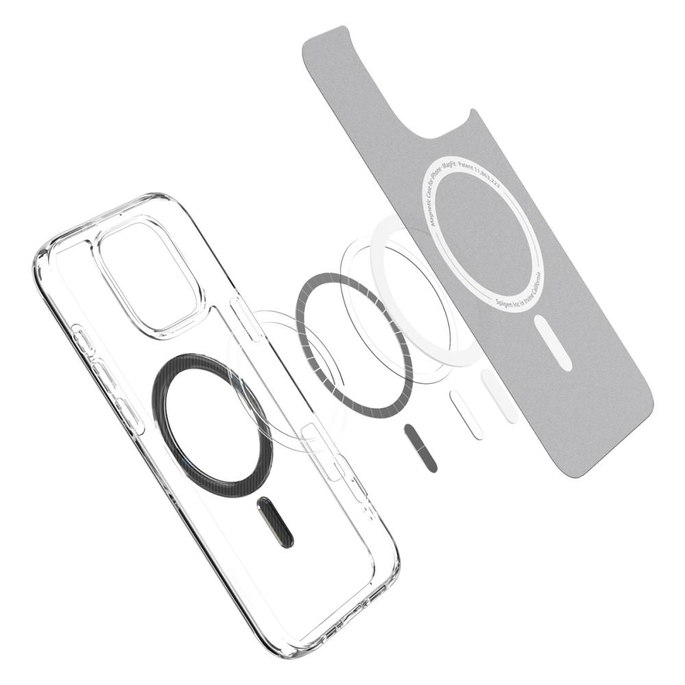 Custodia MagSafe per Apple iPhone 16 Pro Max, Spigen, Ultra Hybrid, Grigio ACS08000