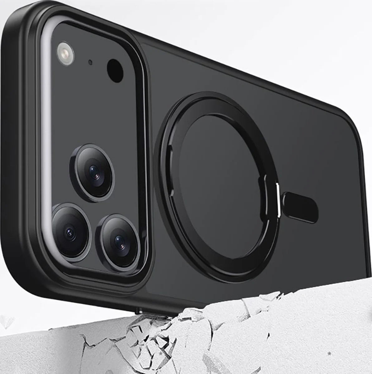 Custodia MagSafe per Apple iPhone 17 Pro, Tech-Protect, MagRing, Nera