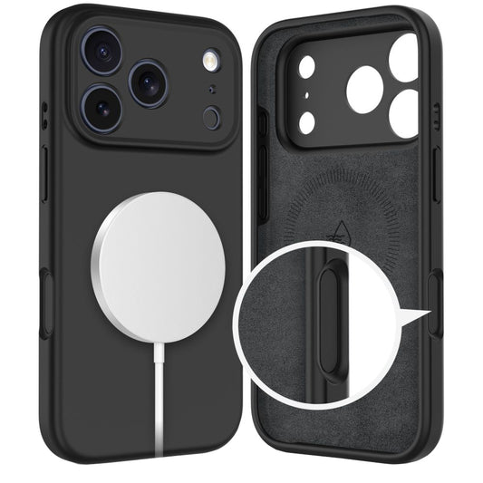 Custodia MagSafe per Apple iPhone 17 Pro, Tech-Protect, Silicone, Nera