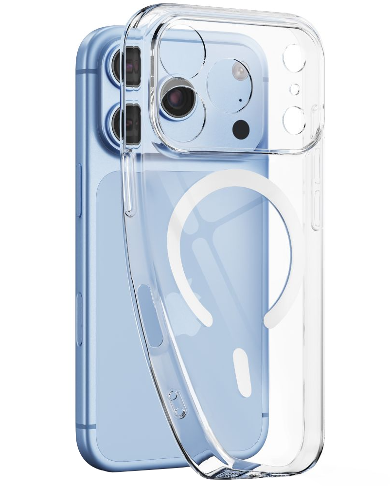 Custodia MagSafe per Apple iPhone 18 Pro / 17 Pro, Tech-Protect, Flexair, Trasparente