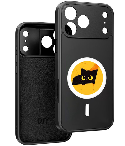 Custodia MagSafe per Apple iPhone 17 Pro Max, OEM, Round Screen Smart E-Ink, Nera