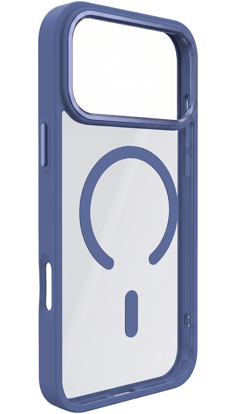 Custodia MagSafe per Apple iPhone 18 Pro Max / 17 Pro Max, OEM, Color Clear Mag, Blu