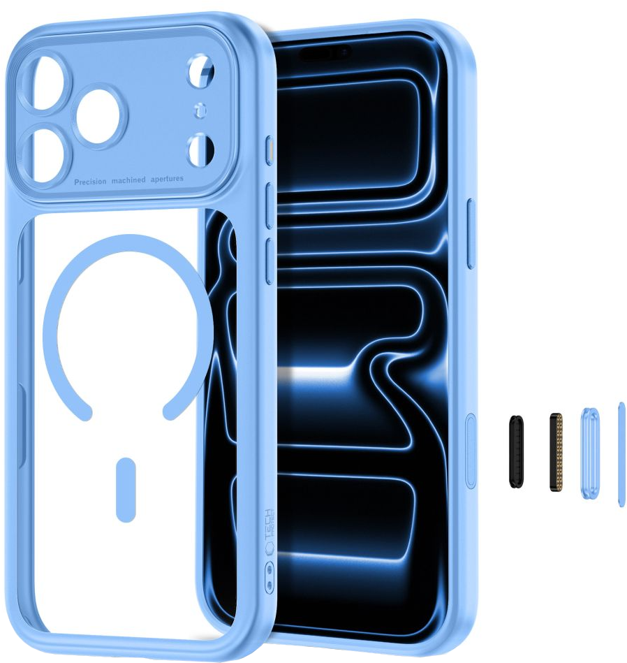 Custodia MagSafe per Apple iPhone 18 Pro Max / 17 Pro Max, Tech-Protect, MagPeak CC, Blu
