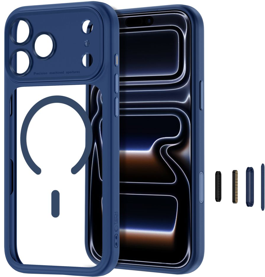 Custodia MagSafe per Apple iPhone 18 Pro Max / 17 Pro Max, Tech-Protect, MagPeak CC, Blu Navy