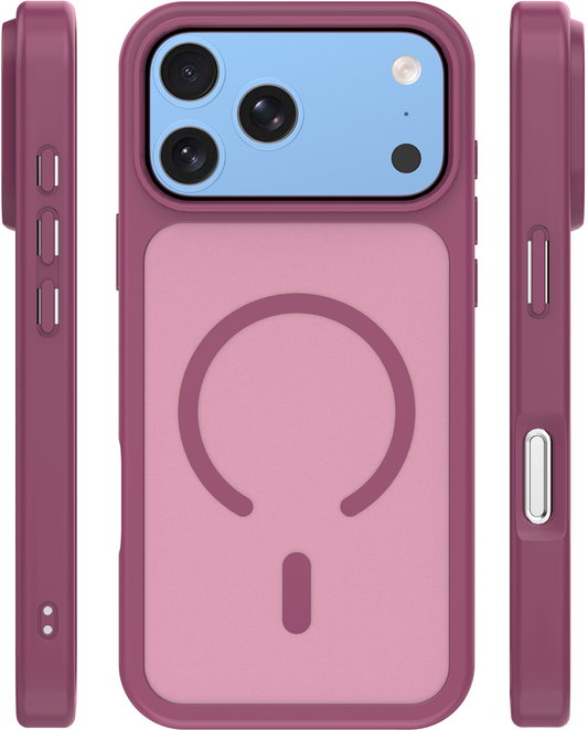 Custodia MagSafe per Apple iPhone 18 Pro Max / 17 Pro Max, OEM, Mag Matt Big Hole, Vinaccia