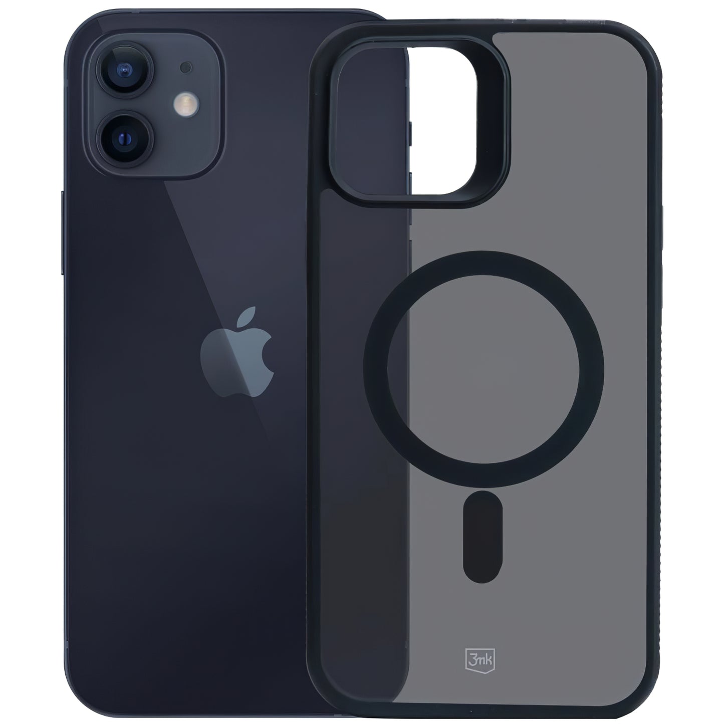 Custodia MagSafe per Apple iPhone 12 / 12 Pro, 3MK, Smoke MagCase, Nera