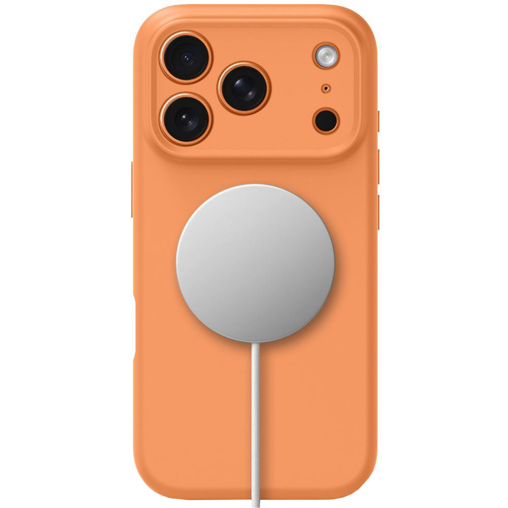 Custodia MagSafe per Apple iPhone 17 Pro, Tech-Protect, Silicone, Arancione