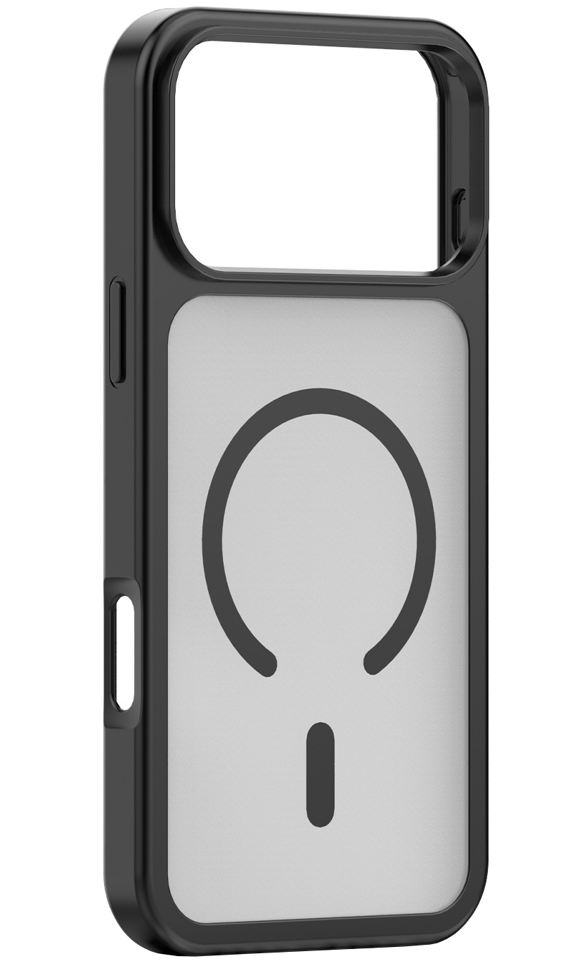 Custodia MagSafe per Apple iPhone 18 Pro / 17 Pro, OEM, Mag Big Hole, nera opaca
