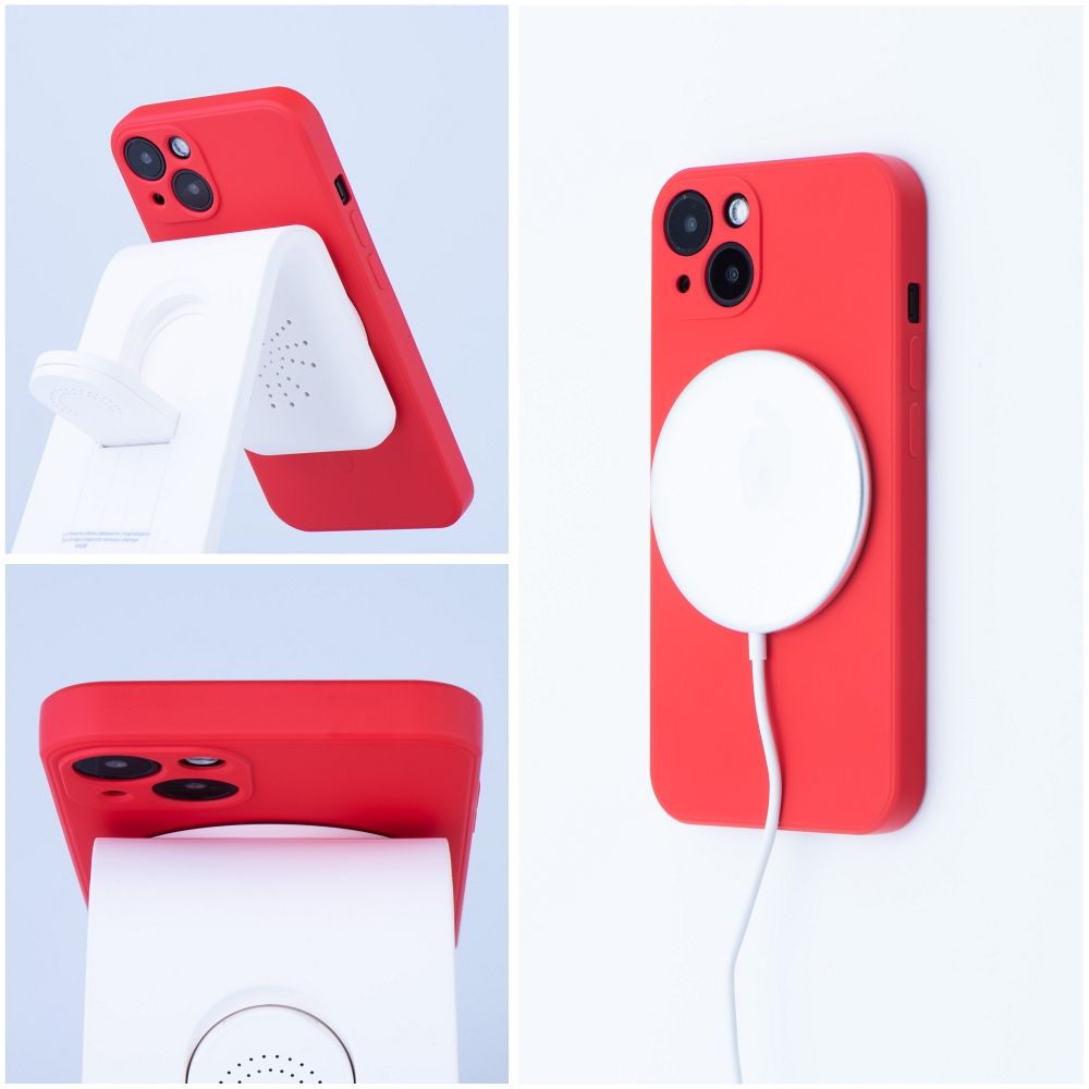Custodia MagSafe per Apple iPhone 17e / 16e, OEM, Silicone Mag, Rossa