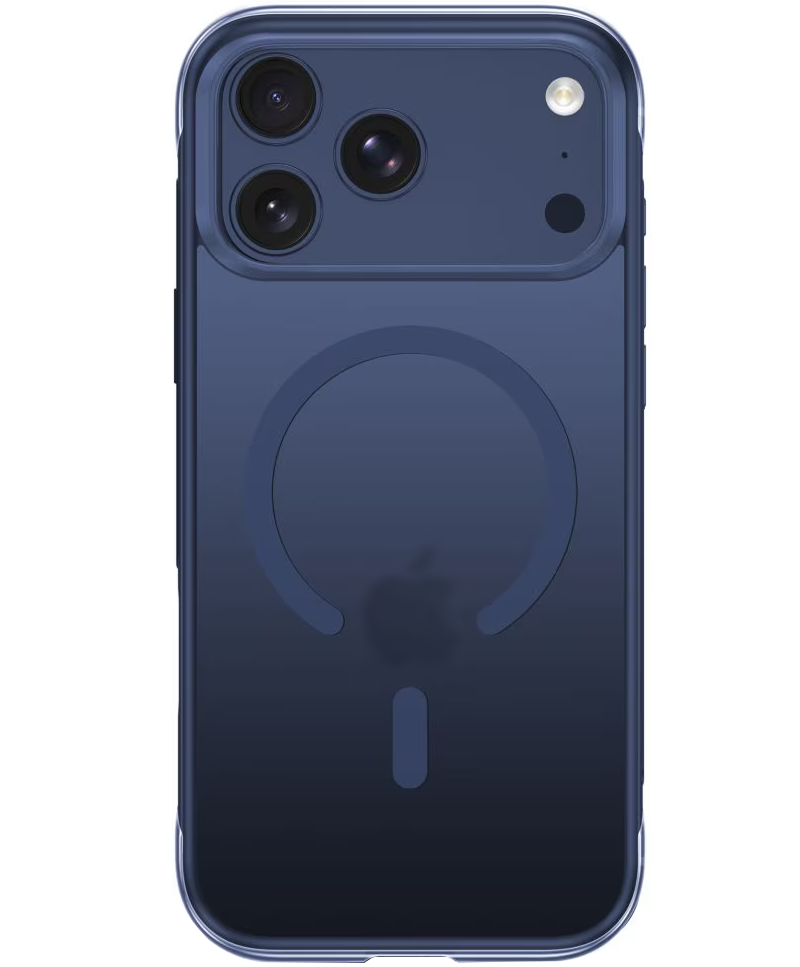 Custodia MagSafe per Apple iPhone 18 Pro / 17 Pro, Tech-Protect, MagAir CC, Blu Navy Opaco