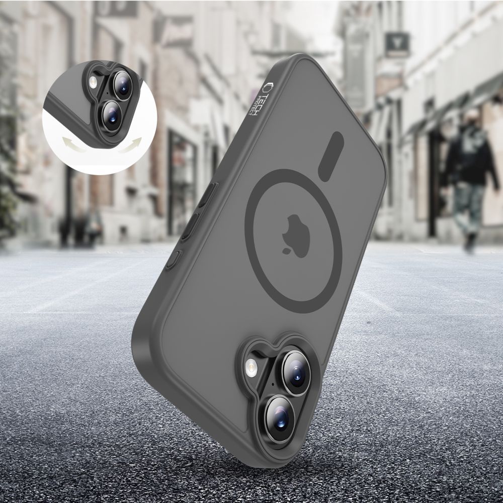 Custodia MagSafe per Apple iPhone 17, Tech-Protect, Magmat, Grigio Opaco
