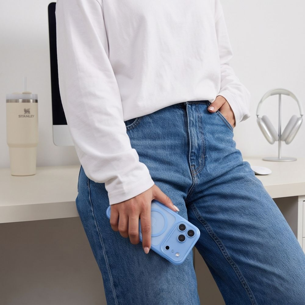 Custodia MagSafe per Apple iPhone 18 Pro Max / 17 Pro Max, Tech-Protect, MagPeak CC, Blu