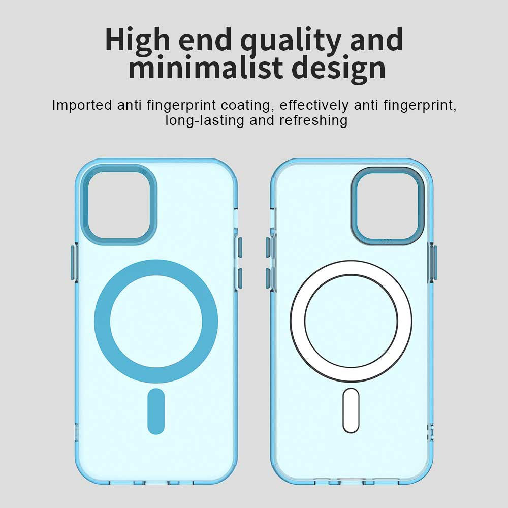 Custodia MagSafe per Apple iPhone 12 / 12 Pro, Techsuit, CandyCase, Blu