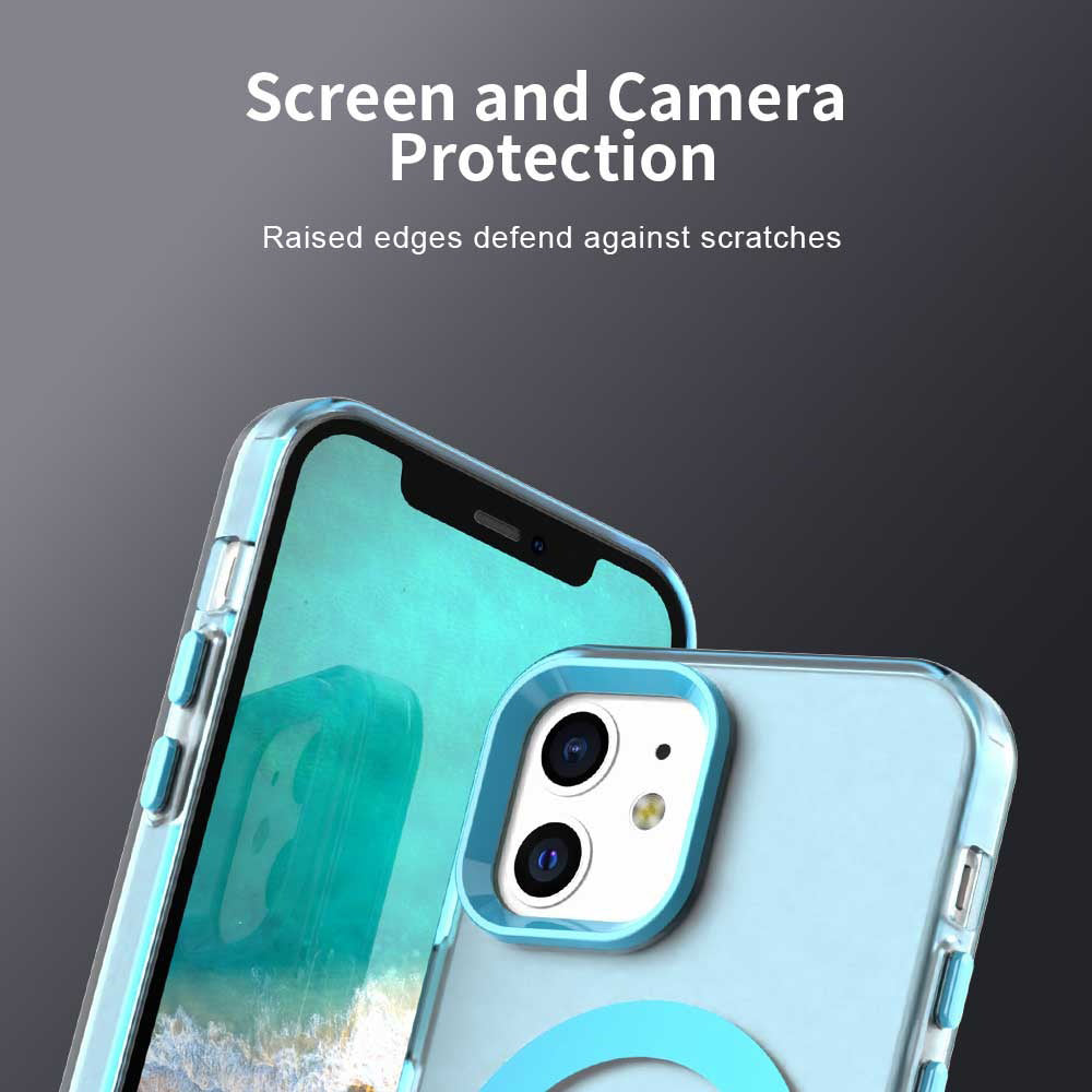 Custodia MagSafe per Apple iPhone 12 / 12 Pro, Techsuit, CandyCase, Blu
