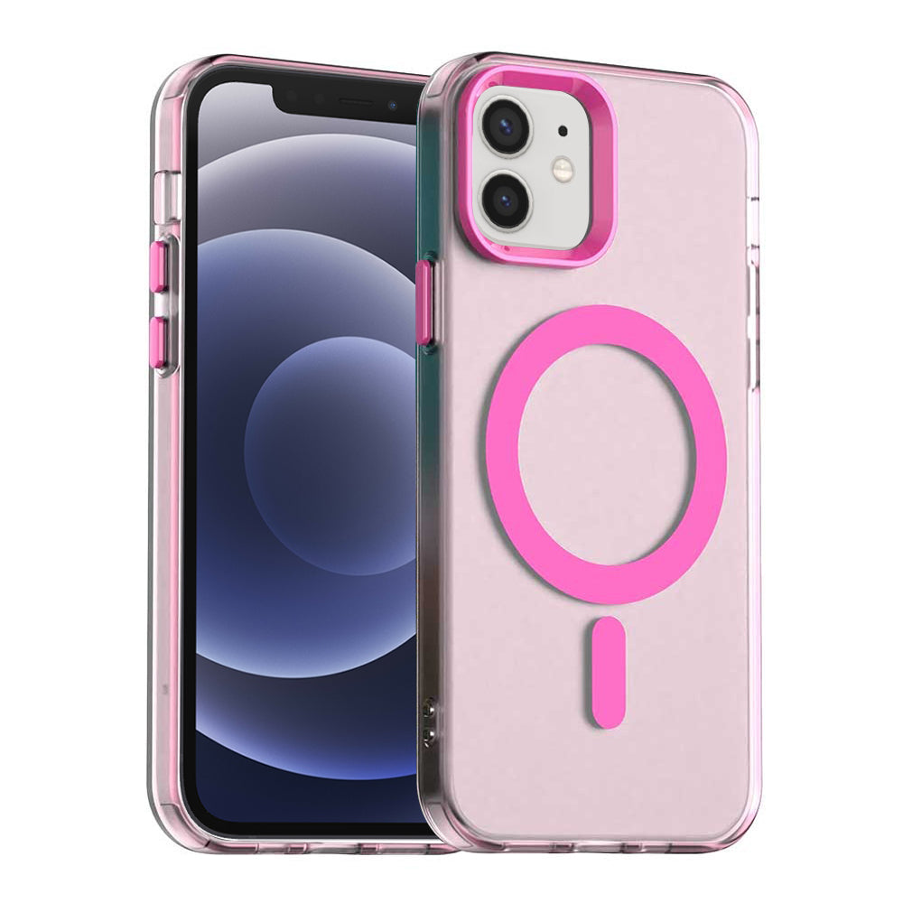 Custodia MagSafe per Apple iPhone 12 / 12 Pro, Techsuit, CandyCase, Rosa