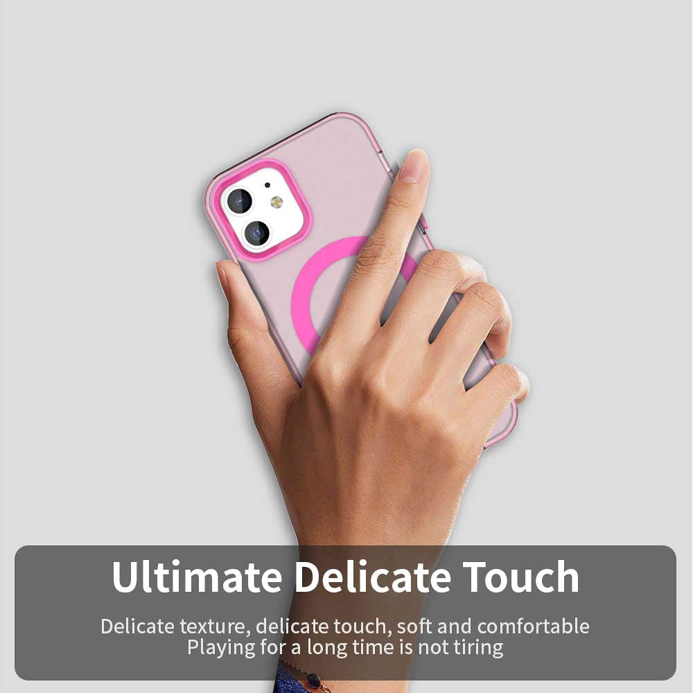 Custodia MagSafe per Apple iPhone 12 / 12 Pro, Techsuit, CandyCase, Rosa